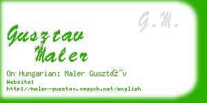 gusztav maler business card